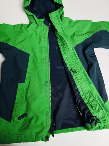 North Face Jacket Youth Small (7-8) Green HyVent Hooded Jacket Softshell Read - Picture 13 of 15