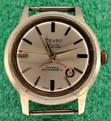 lot C2186 mens Rouan Red Arrow Fancy Manual Vintage Movement Watch Parts