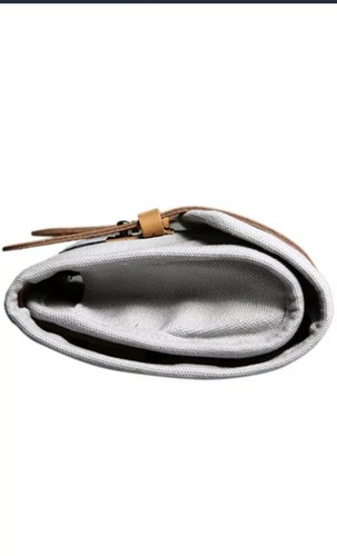 Custodia organizer tela vera pelle portatile vintage borsa da viaggio - Foto 6 di 7