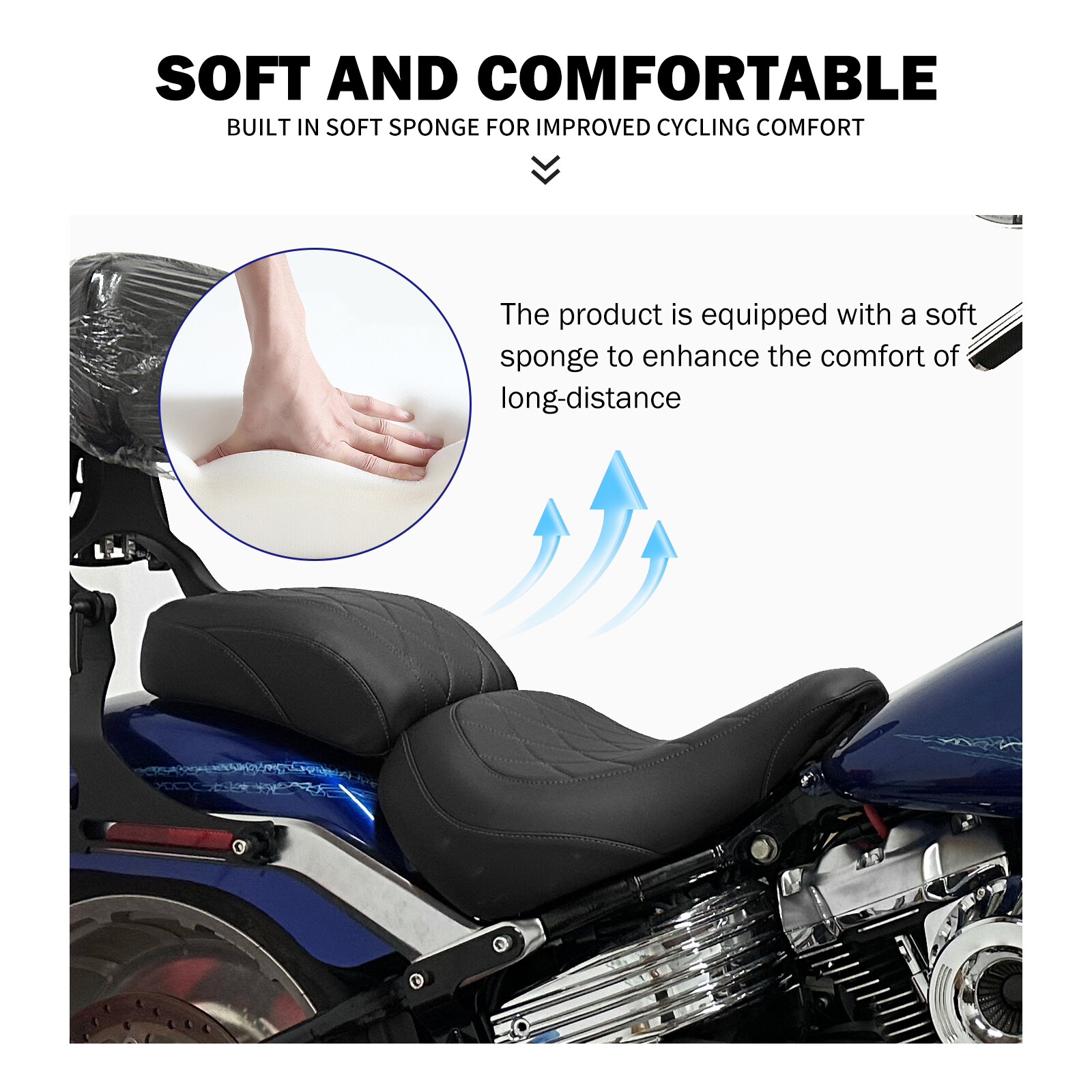 Black Driver Passenger Seat For Harley FLFB Fat Boy 18-2023 FXBR Breakout 23-24