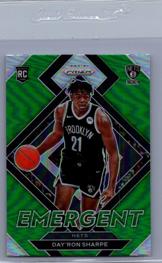 2021-22 Panini Prizm #27 Day'Ron Sharpe Emergent Prizms Green