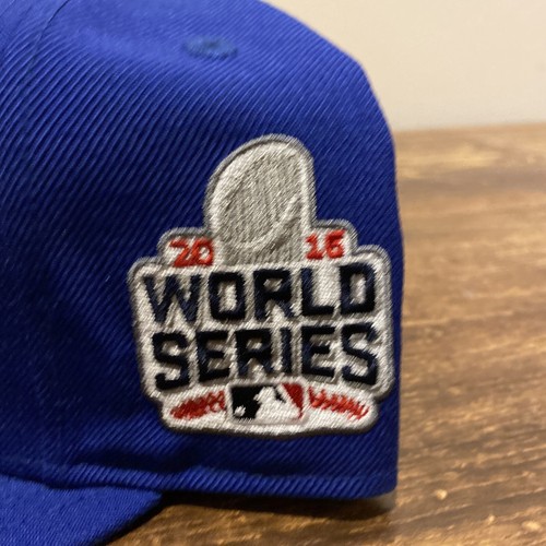 Chicago Cubs MLB18 New Era 2016 World Series Side Patch 59Fifty Wool Grey UV - Picture 4 of 7