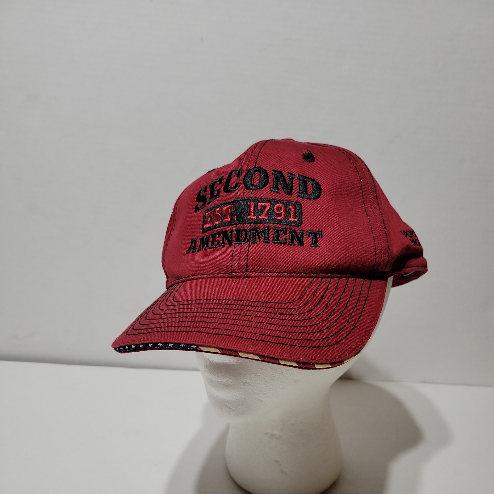 2nd Amendment 1791 Hat Red flags Baseball Ball Ca… - image 1