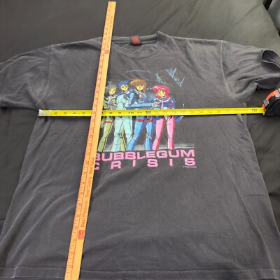 VTG Bubblegum Crisis Tee Shirt sz XL Black Anime Promo 90s Fashion