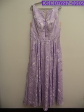 NWOT Women's Floral Daisy Formal Gown Dress Purple and White Pleated Front
