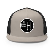 PUSH DOWN 4 SPEED TRUCKER HAT CAP HOT ROD GASSER MUSCLE CAR