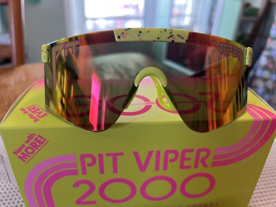 PIT VIPER The 1993 2000 POLARIZED Sunglasses Yellow Pink 