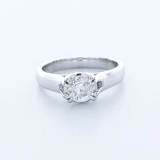 1.6CT Natural Diamond G/SI1 Very Good Cut Round Brilliant 14K White Gold Prong S