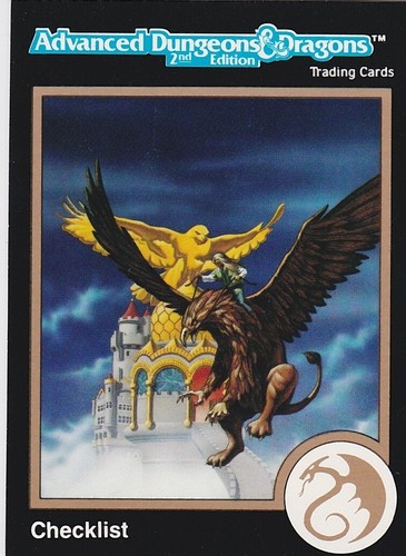 1991 ADVANCED DUNGEONS & DRAGONS 2ND EDITION SINGLE TRADING CARD #136 CHECKLIST