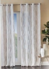 Pannello tenda arredo con anelli fantasia ondulato 140x280 cm Linea Oro