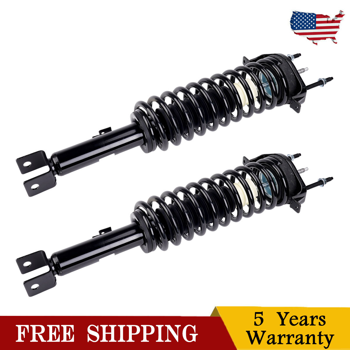 Pair Rear Struts with Coil Spring for 2001-2006 Chrysler Sebring Convertible