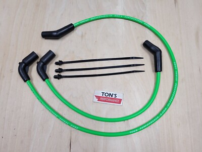 Ton's 8mm Ignition Spark Plug Wires EFI Harley H-D FLT FLHT FLHR FLTR 09-15 Lime