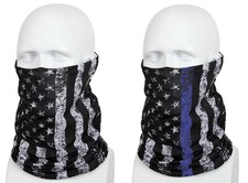 Subdued US Flag or Thin Blue Line NECK GAITER Face Mask Tactical Wrap Balaclava
