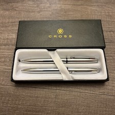Cross Pen And Pencil Set With Box Chrome