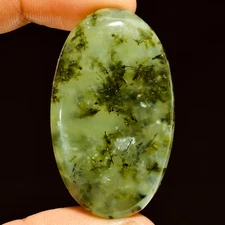 Natural Prehnite Oval Shape Cabochon Loose Gemstone 106.5 Ct 45X26X9 mm EE-39479