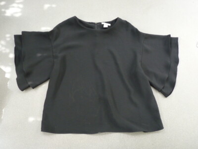 H&M tolle schwarze Bluse mit Volant Ärmeln Gr. 36