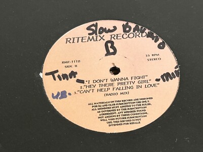 RITEMIX RECORDS 12'' UB40 CAN'T HELP FALLING IN LOVE/TINATURNER DON'T WANNA FIGHT