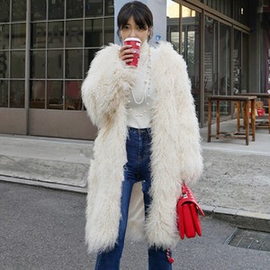 big white fluffy coat