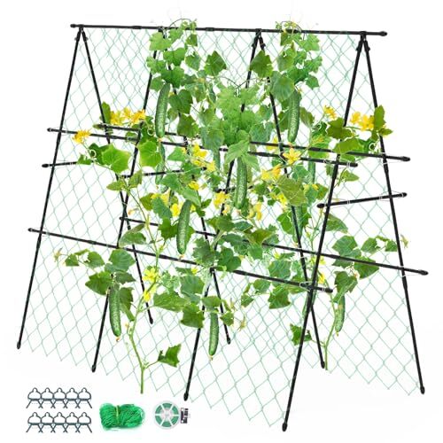 Garden Trellis for Climbing Plants Outdoor, Cucumber AShape Garden