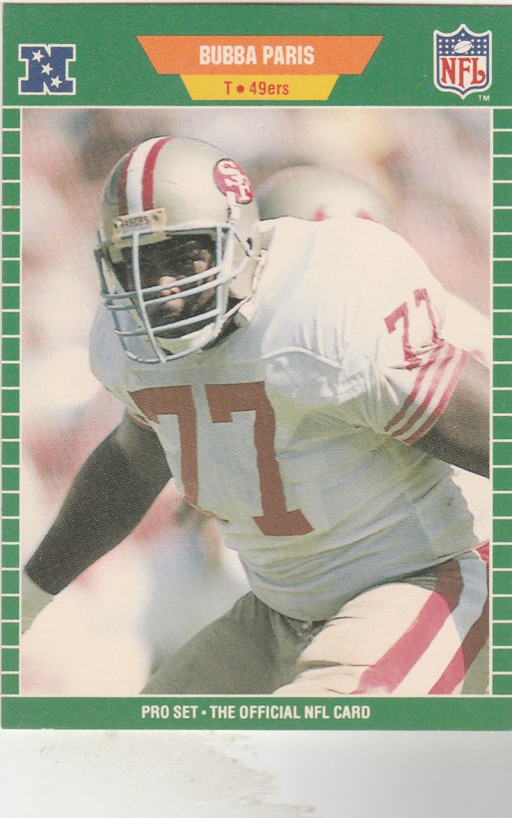 FREE SHIPPING-MINT-1989 Pro Set #387 Bubba Paris San Francisco 49ers 