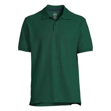 Wonder Nation Short Sleeve Pique Polo Shirt Men's Size S 34-36 Green Cotton