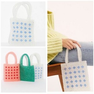 beaded mini tote bag