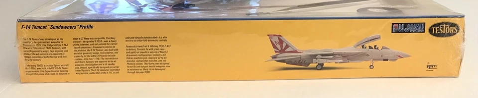 Fugimi Testors 1/48 F-14A Tomcat Sundowners Plastic Model Kit 327 SEALED 1990 - Image 2 of 4