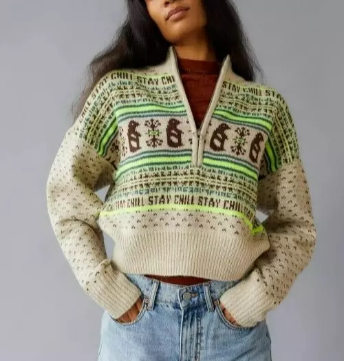 Urban outfitters half shop zip sweater