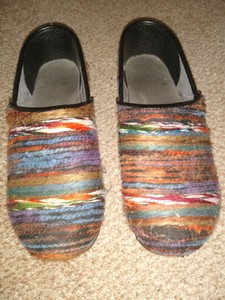 dansko yarn clogs