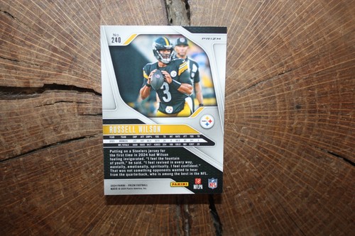 Panini Prizm 2024 - Russell Wilson #240 blanco y negro Checker Prizm - Imagen 2 de 2