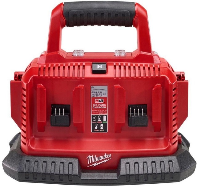 Milwaukee 18Volt LithiumIon 6Port Job Site Battery Charger Power