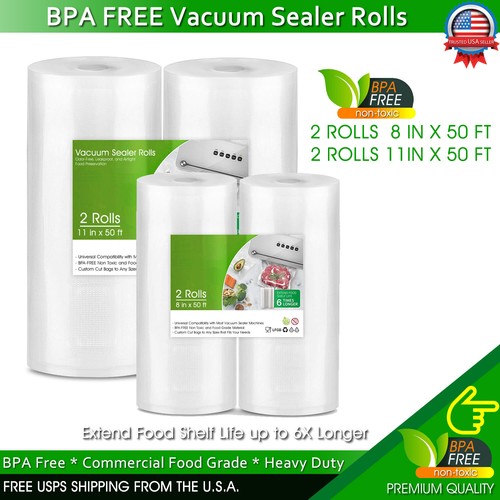 Vacuum Sealer Bags Rolls Jumbo 4Mil Food Saver Bag 8"x50' 11"x50' 8"x20' 11"x20' - Picture 14 of 21