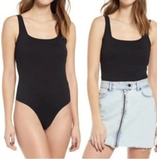 BP Dancewear Adult Square Neck Thong Ballet Bodysuit Leotard Black US Size XXS