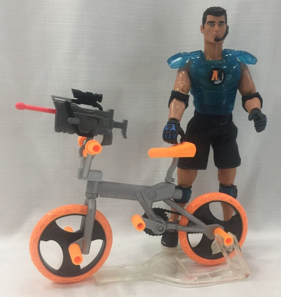 2001 孩之宝 Action Man Ultra 自行车极端可动人偶 BMX 自行车支架发射器 — 第 2/4 张图片