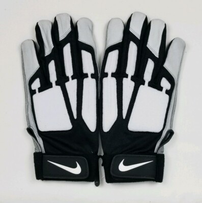Nike D-Tack 5.0 Leather Lineman Gloves Sz 3XL White Black PGF387-102 Football | eBay