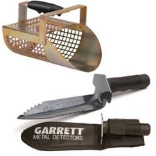 Garrett Edge Digger Spade and Anodized Sand Scoop Beach Metal Detector Bundle