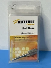 Kutzall Original 1/4" Cut Dia, Ball Nose Cylinder, Double Cut BN-14-E
