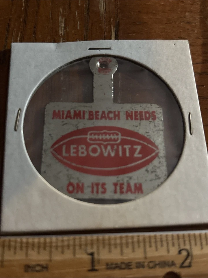 Vintage Vintage Campaign Piece FL Miami Beach Florida - Lebowicz Football - Bild 2 von 3