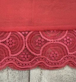 La Perla Studio Red Chemise Medium Mesh Lace Slip Babydoll Gown-Designed N Italy