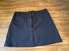 Vintage 90S Joe Benbasset Skirt M Black Lace Mini Skater Dark Fairy Grunge Y2K