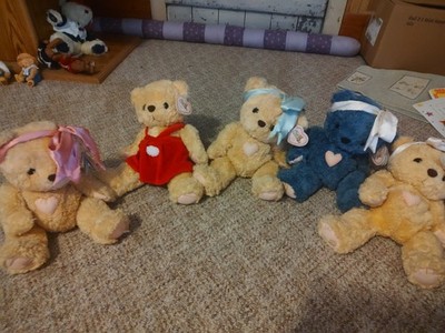 5 Mediums Sized Cherish Teddies Plush With Tags