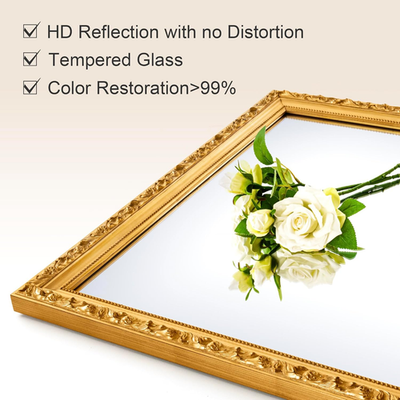 Elegant 52'' x 28'' Vintage Gold Wall Mirror with Ornate Frame