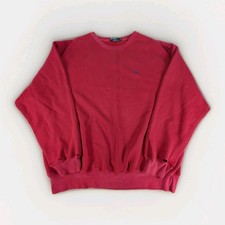 Vtg Men  s Polo Ralph Lauren Sweatshirt Red XXL Distressed Crewneck Blue Pony Y2K