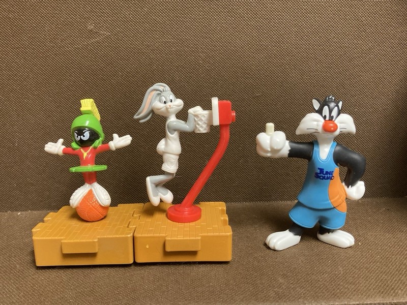 Space Jam Looney Tunes Toy 2020 McDonalds Lot Of 3 Sylvester, Marvin And Bugs