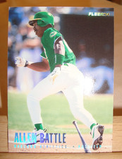 1996 Fleer Update MLB Card #U71 Allen Battle, Oakland Athletics