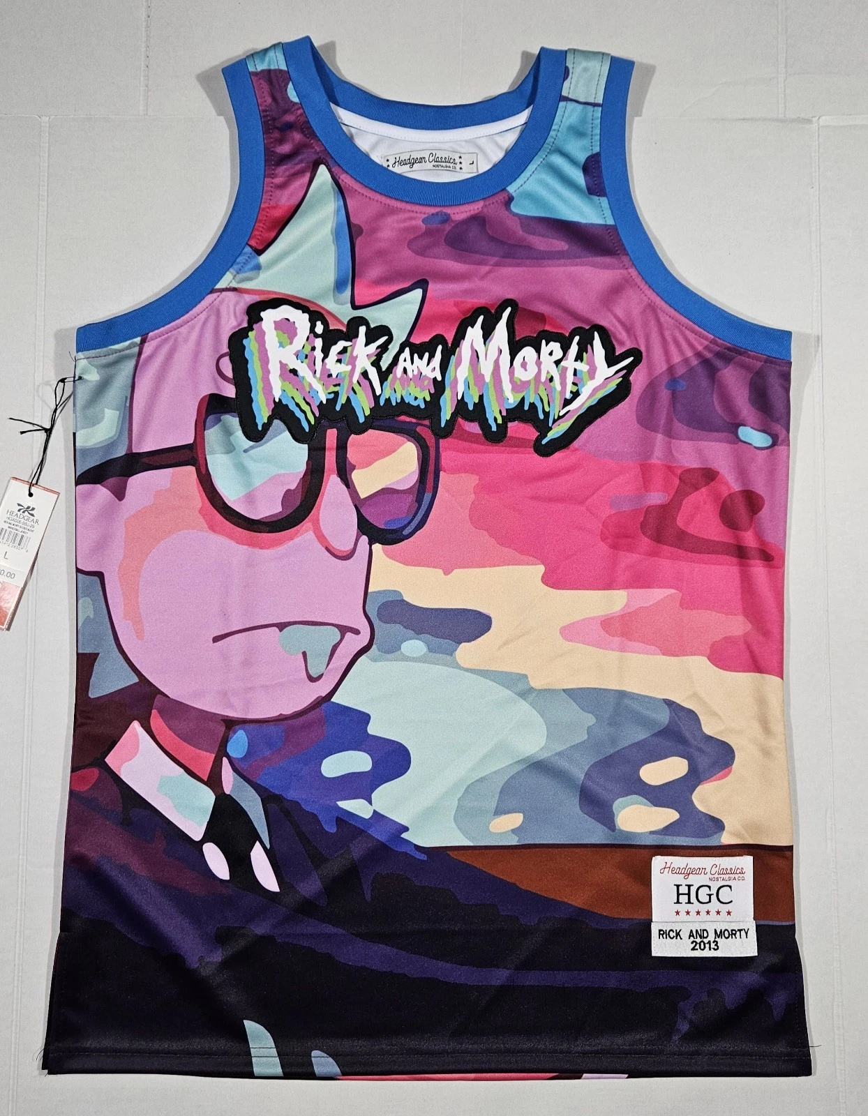 Headgear Classics Rick And Morty Secret Agents Basketball Jersey LARGE NWT