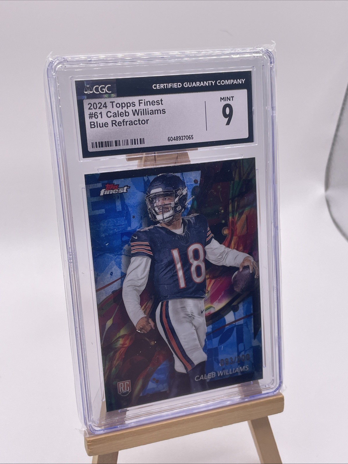 2024 Topps Finest - Common Caleb Williams #61 Blue Refractor /200 (RC)