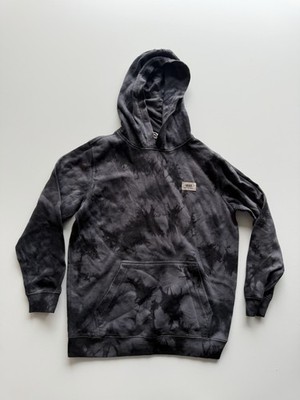 Vans Off The Wall Black Gray Tie Dye Pullover Hoodie Large Skater