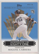2008 Topps Moments & Milestones Blue 9/10 Miguel Cabrera #138 7ov