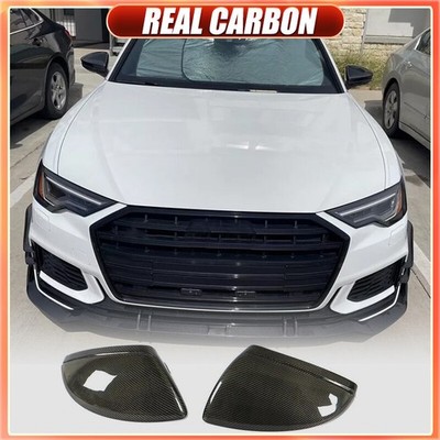Replacement For Audi A6 A7 A8 C8 2019UP Real Carbon Side Wing Mirror Cover Caps